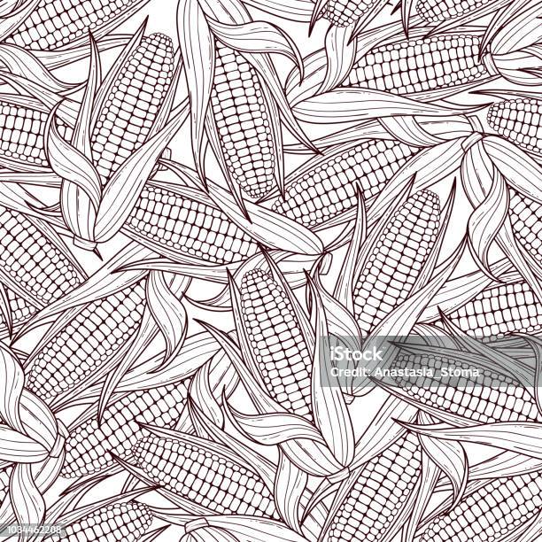 Corn Image Pattern Corn Cobs Seamless Pattern Stock Illustration - Download Image Now ...
