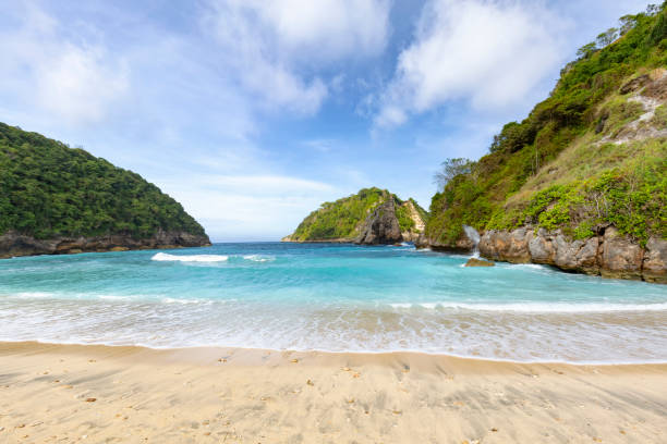 istock Wide angle view of Atuh Beach 1034485084