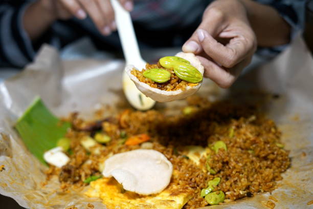 istock Nasi Goreng Petai, Fried rice served with Bitter Bean 1034487930