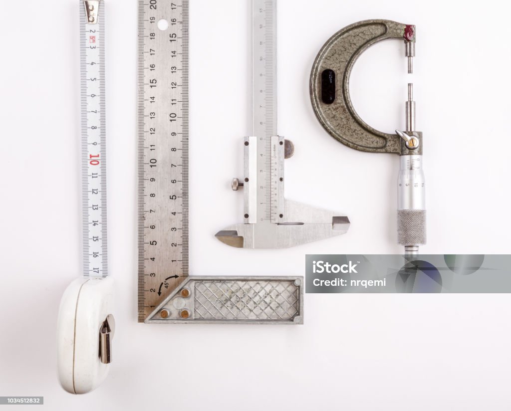 Micrometere Ruler Engineering Measure Equipments Calliper Meter Micrometer Ruler Stock ...