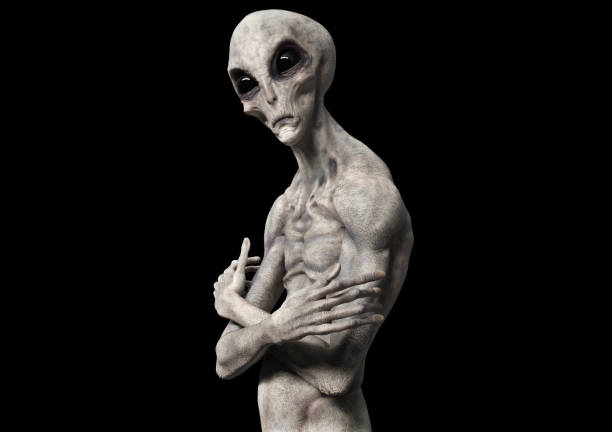 extraterrestrial life or alien - 3d rendering