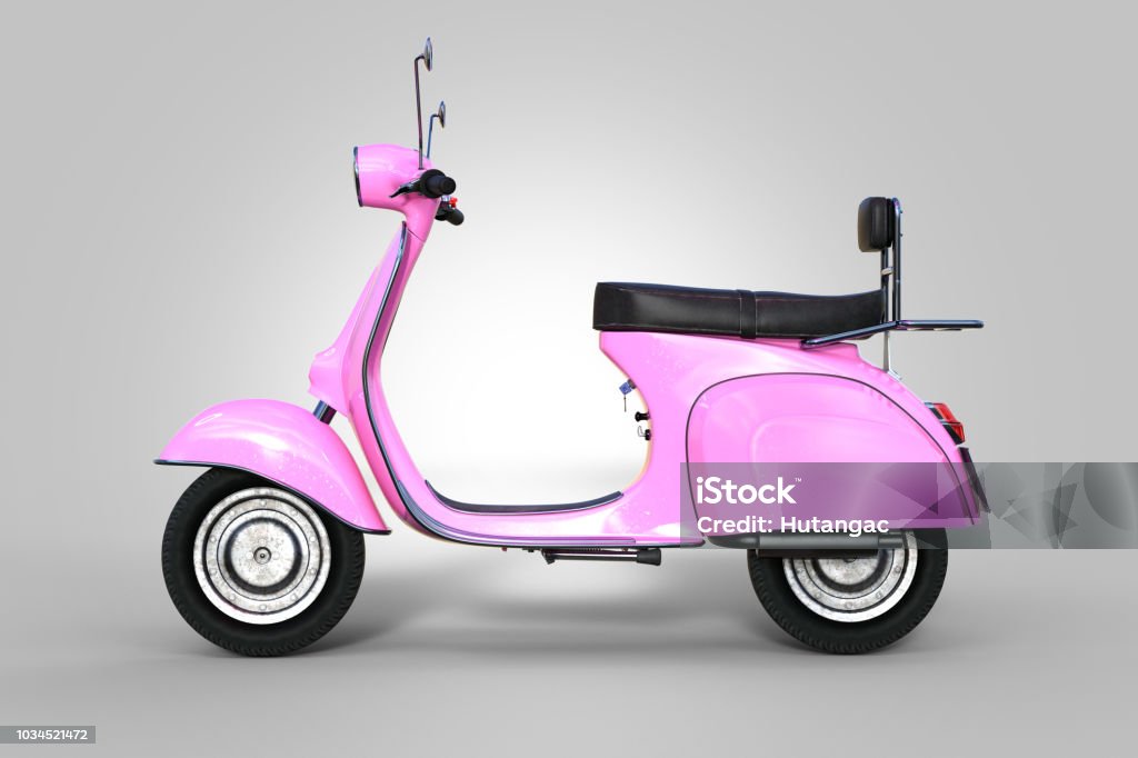 Skraldespand lager ironi Pink Scooter Stock Photo - Download Image Now - Pink Color, Motor Scooter,  Motorcycle - iStock