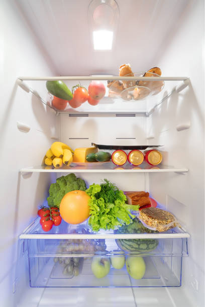 istock Open fridge full of food 1034560386