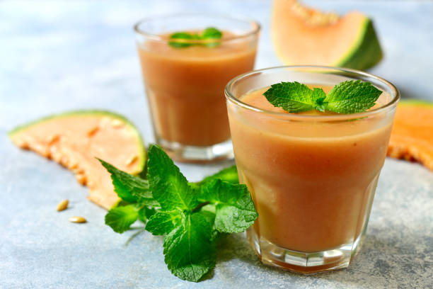 Melon banana juice or smoothie
