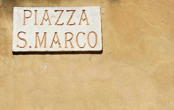 istock PIAZZA SAN MARCO that means Saint Mark Square in Italian language. 1034562318