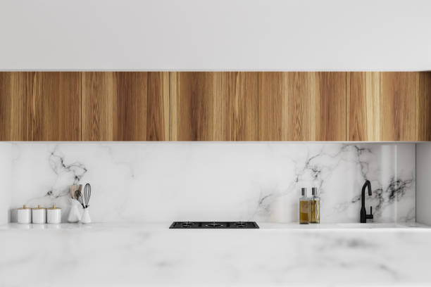 istock White and wooden countertops in kitchen 1034576170