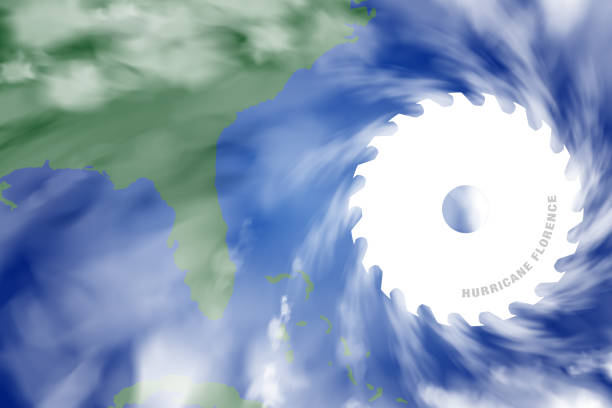 ilustracja killer hurricane florence w kierunku stanów zjednoczonych. - hurricane florida stock illustrations