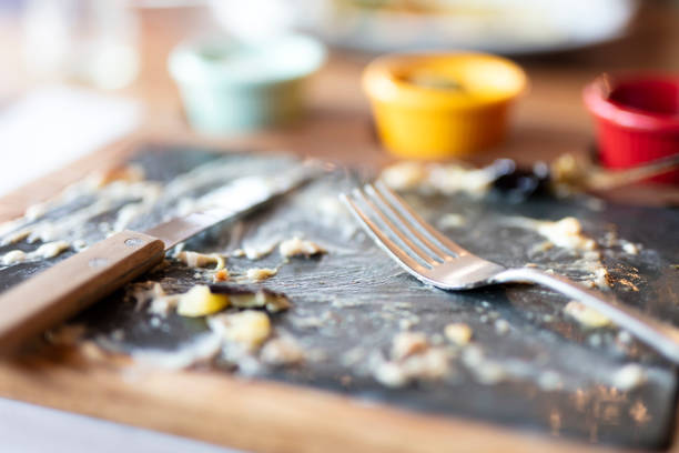 Aerial View of Dirty plate