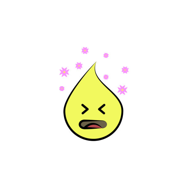 emoji stress icon. Element of colored emoji icon for mobile concept and web apps. Cartoon emoji stress icon can be used for web and mobile emoji stress icon. Element of colored emoji icon for mobile concept and web apps. Cartoon emoji stress icon can be used for web and mobile on white background sweat drop emoji stock illustrations
