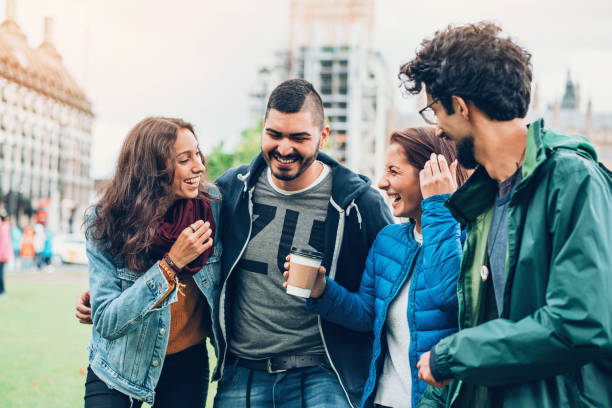 istock Group of friends having funny converstaion 1034610128