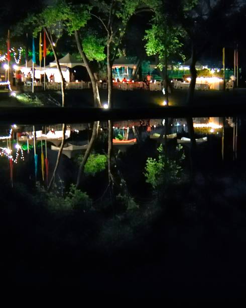 istock Art fair reflecting in water 1034610518