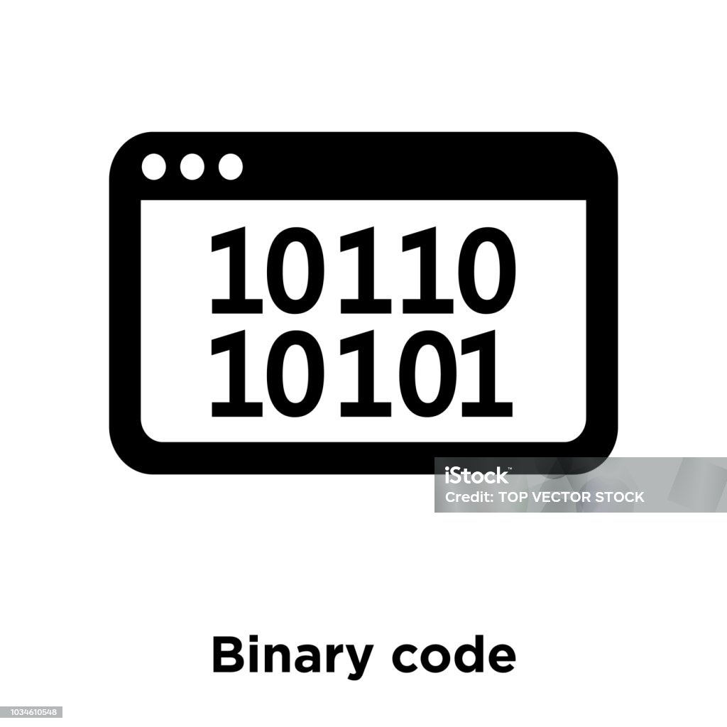 Binärcode Symbol Vektor Isolierten Auf Weißen Hintergrund Logokonzept ...