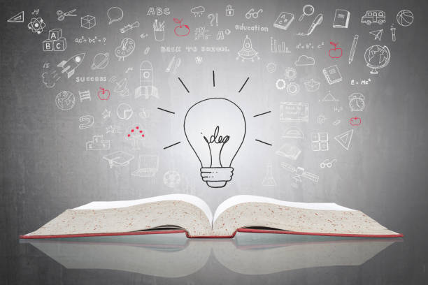 istock Innovative light bulb on book with doodle for World intellectual property day and education concept 1034620052