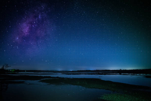 istock Milky Way Over Lake 1034623750