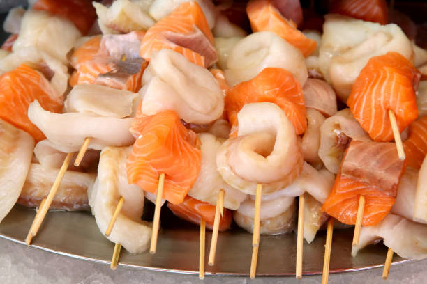 istock the skewers of different meats fish 1034632592