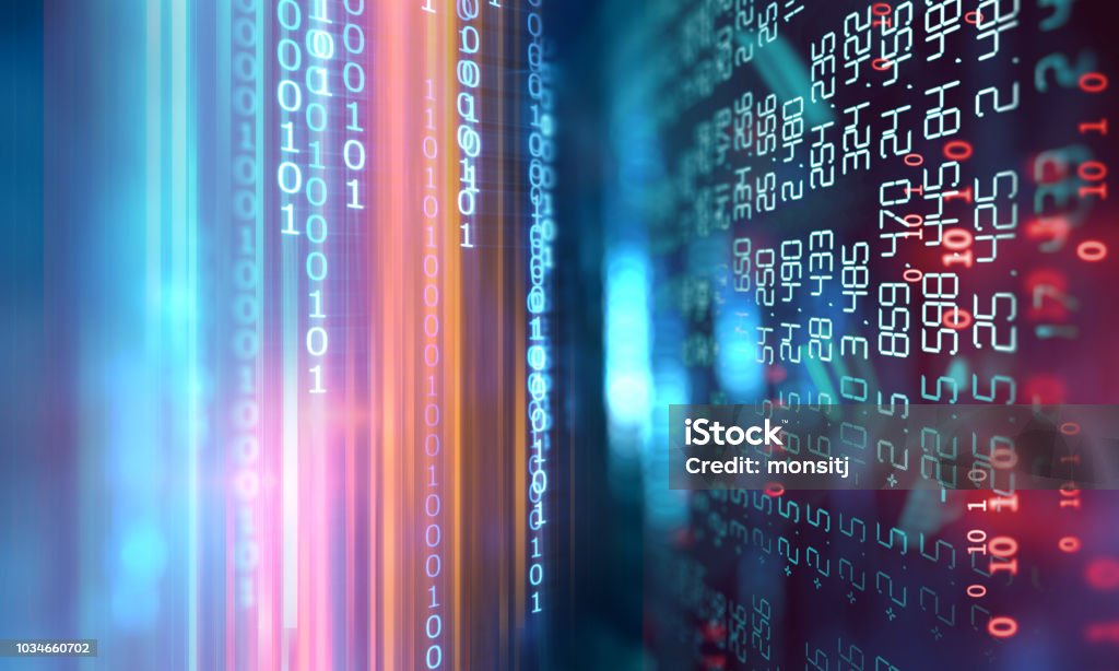 Digital Code Number Abstract Technology Background Stock Photo ...