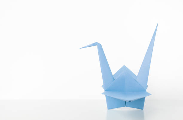 istock Light Sky Blue Origami Crane 1034666576