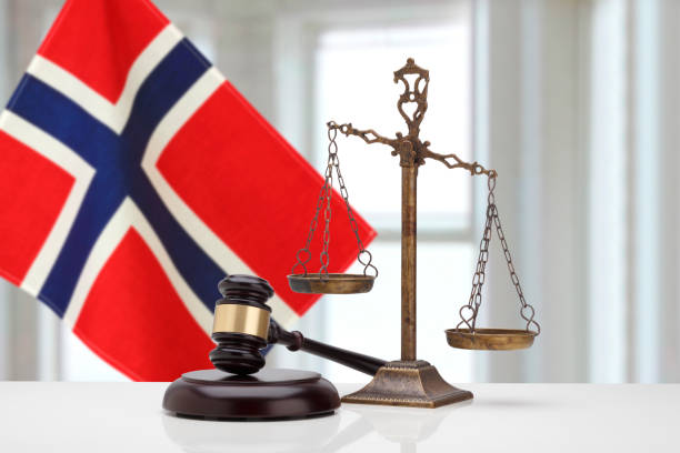 loi et de la justice - norwegian flag norway flag freedom photos et images de collection