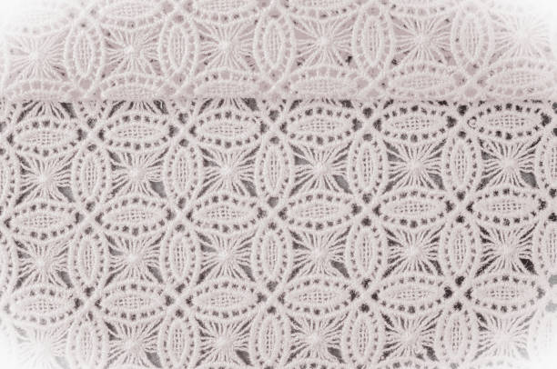 istock Image texture background, decorative lace with pattern. White texture of lace fabric. Template for a wedding, invitation or greeting card with a white lace frame. Wedding lace texture close-up 1034696838