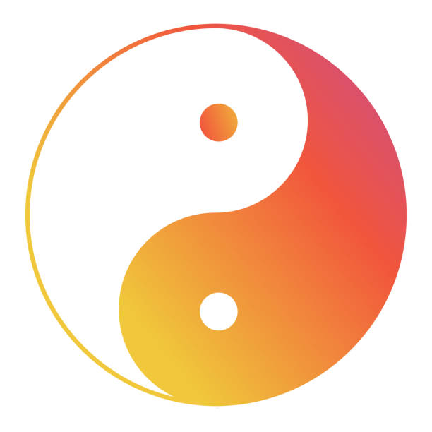 Yin yang symbol of harmony and balance with water color effect Yin yang symbol of harmony and balance with water color effect . jin jang stock illustrations