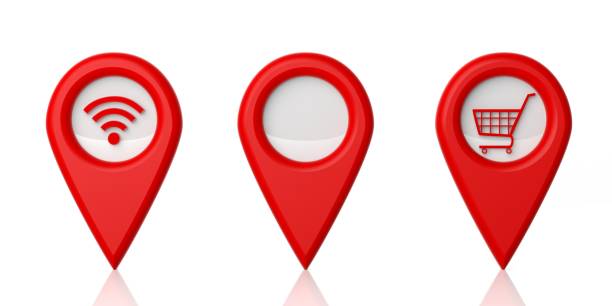 istock 3d rendering wifi, map and cart symbols 1034718806