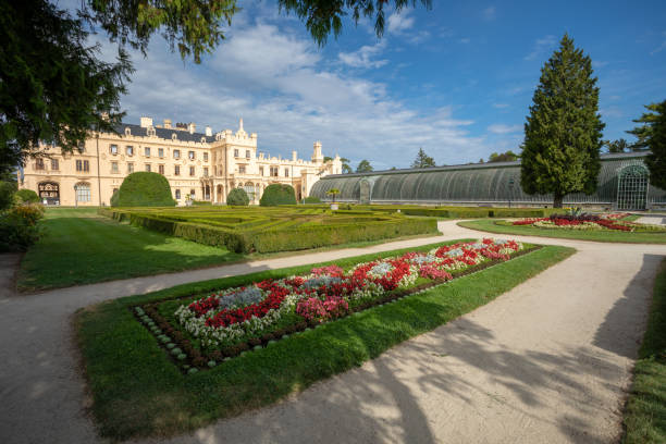 Famous State chateau Lednice, UNESCO World Heritage, South Moravia, Czech Republic