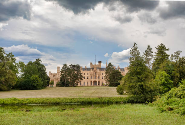 Famous State chateau Lednice, UNESCO World Heritage, South Moravia, Czech Republic