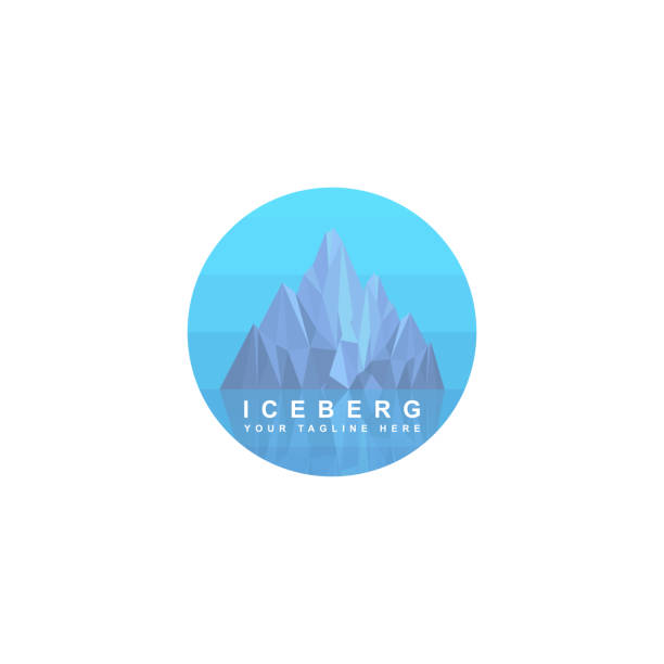 illustrazioni stock, clip art, cartoni animati e icone di tendenza di design iceberg - sign hiking north sport symbol