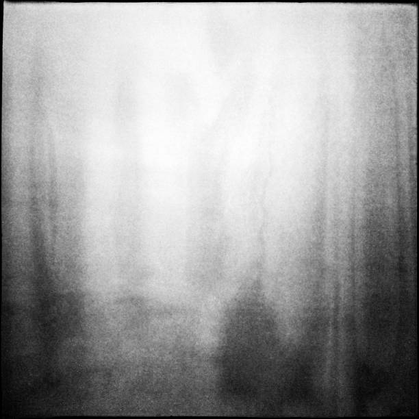 istock Black and white medium format film background with grain and light leak. 1034754438