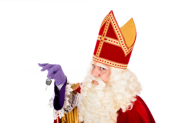 istock Saint Nicholas holding a car key 1034757028