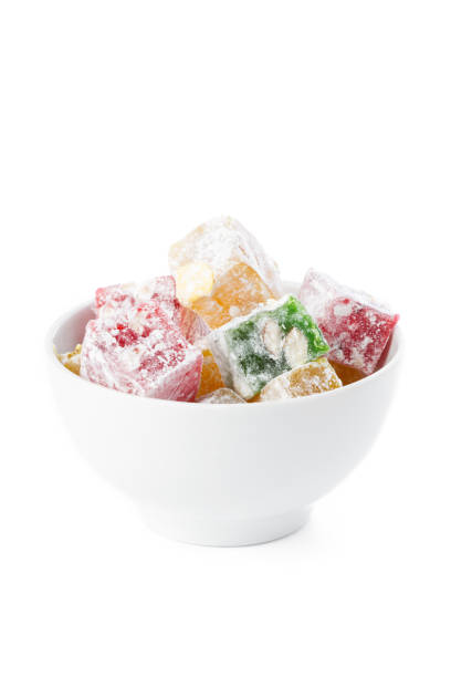 istock Tasty Turkish delight isolated on white 1034761174