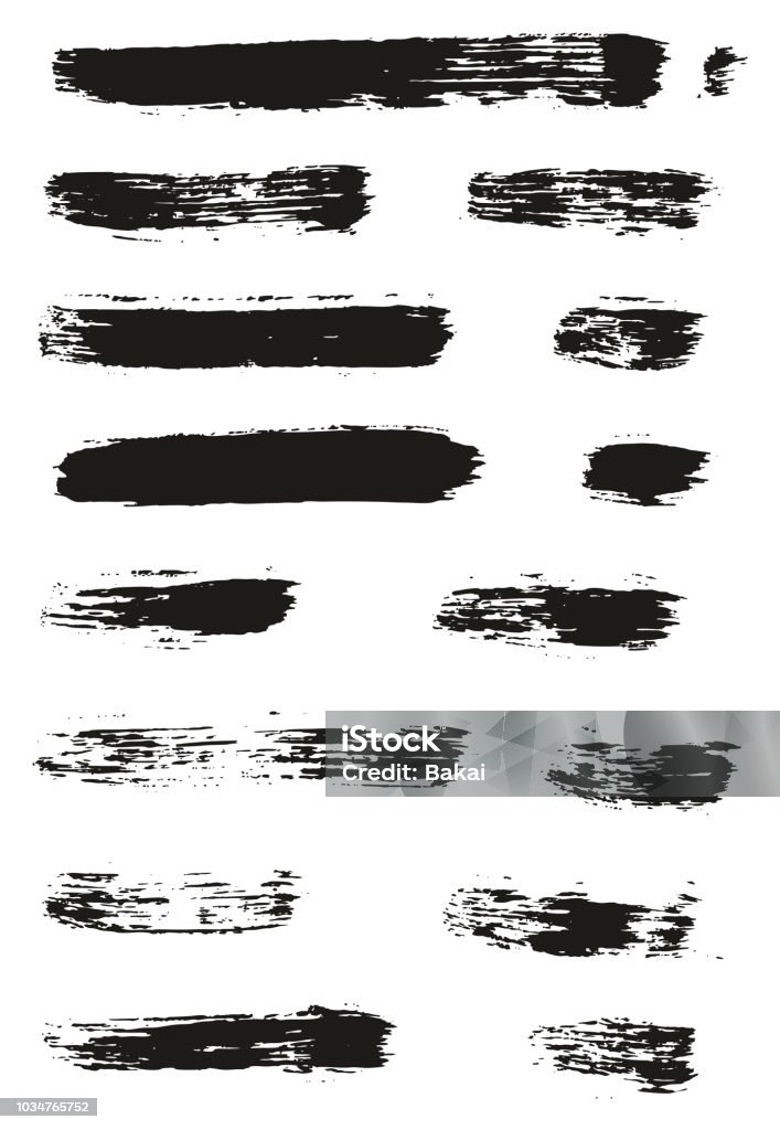 Brush Line Vector Clean Paint Brush Lines High Detail Abstract Vector Background Set 40 Stock ...