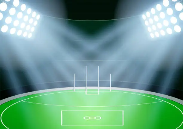 Vector illustration of Background for Australian football stadium
