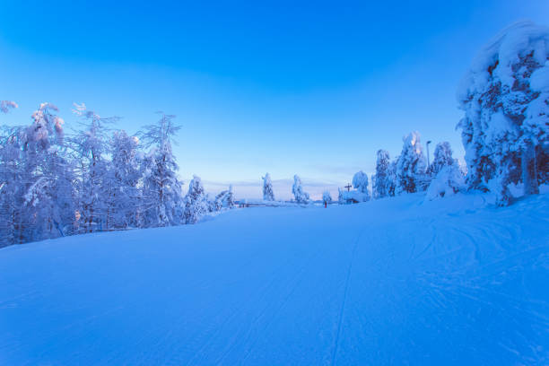 istock Heavy snow winter landscape from Sotkamo, Finland. 1034780268
