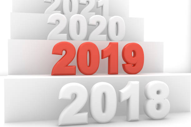 istock 2019 New Year text on ladder 1034794370
