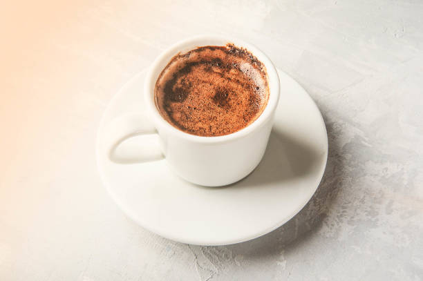 istock Cup and Turk coffee, cigar and guillotine isolated on white background. 1034830180