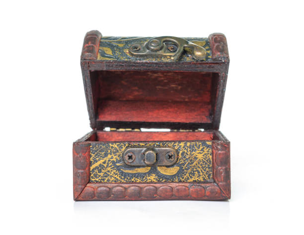 istock treasure chest wood old vintage empty on white background 1034830528