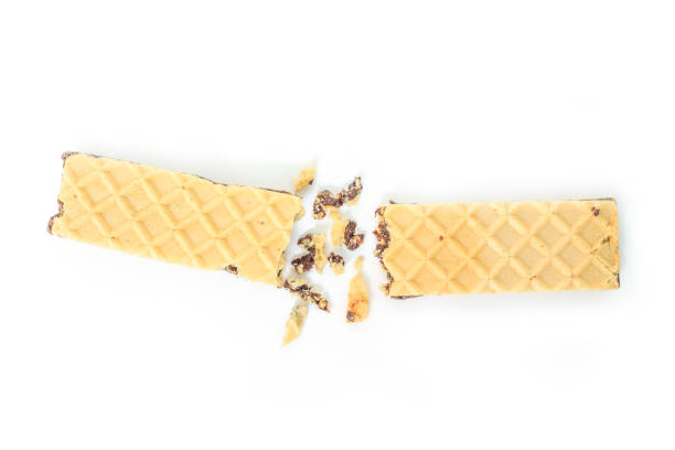 istock wafer chocolate dessert on white background 1034834526