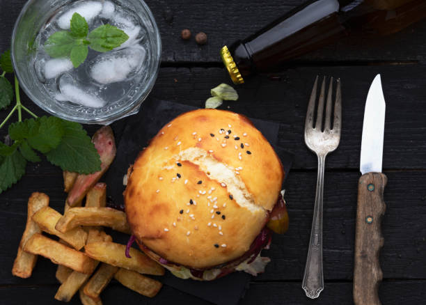 istock Tasty grilled home made burger 1034842976