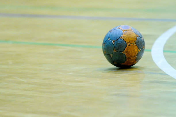 istock Soccer Ball In Court 1034861950