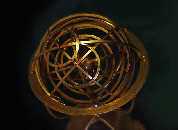 istock Close-Up Of Metallic Decor Against Black Background 1034863172
