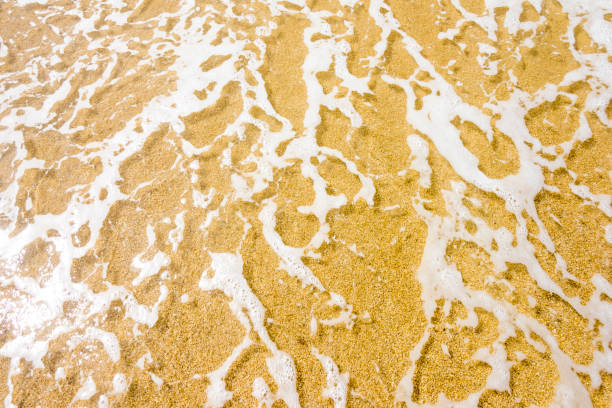 Soft wave of ocean on the sandy beach
