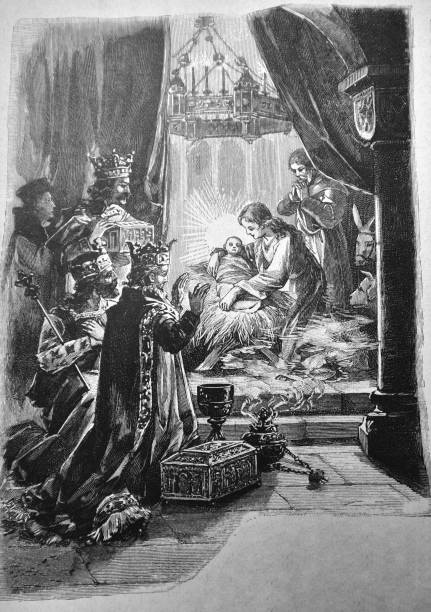 istock Three kings welcome the birth of Jesus Christ - 1895 1034873296