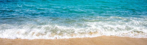 istock Soft wave of ocean on the sandy beach 1034874096