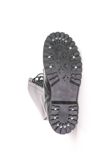 Screwed Combat Boot Soles Stock Photo 