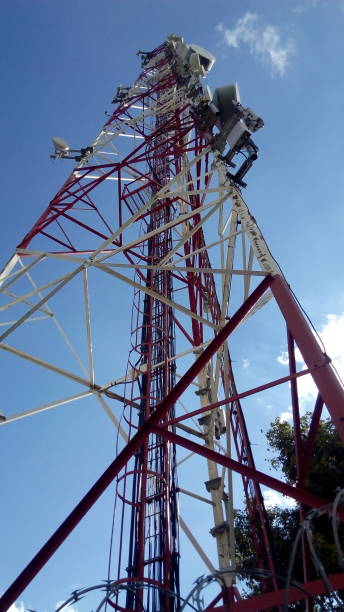 istock Telecommunication tower in the blue sky 1034882168