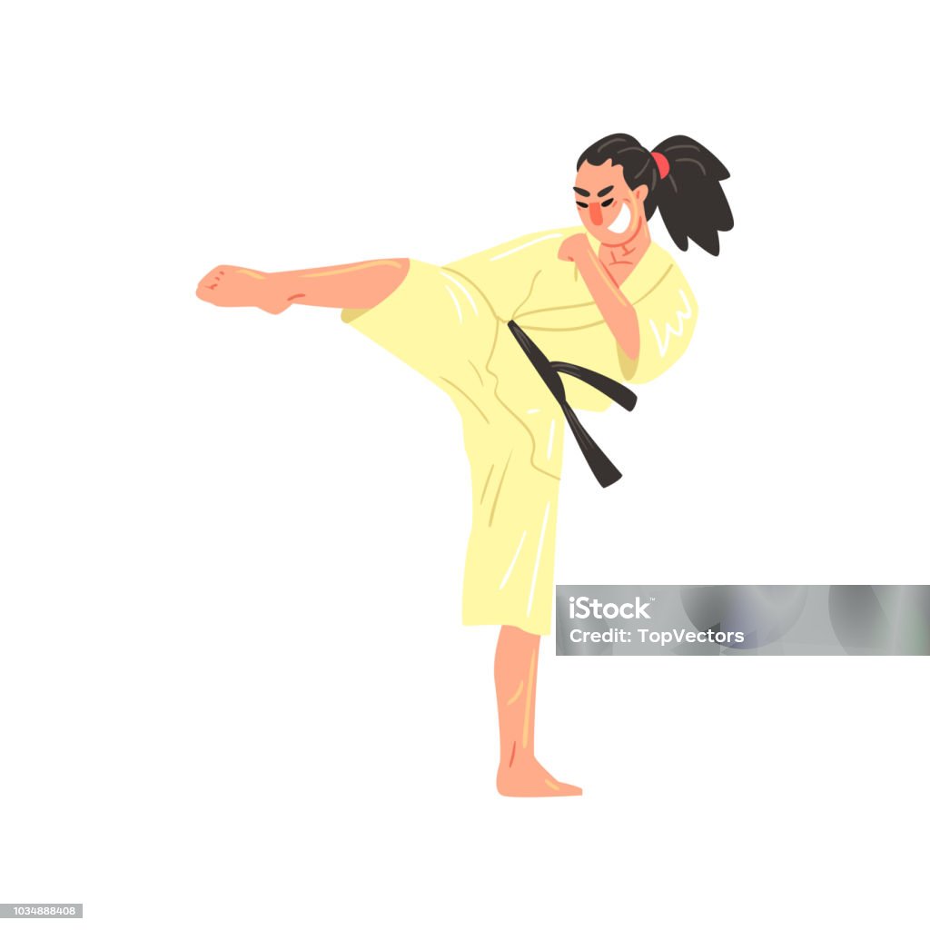 Karate Võ Sĩ Chuyên Nghiệp Trong Kimono Với Đai Đen Làm Sidkick ...