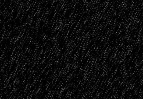 Photo of Heavy Rain on black Background as Texture