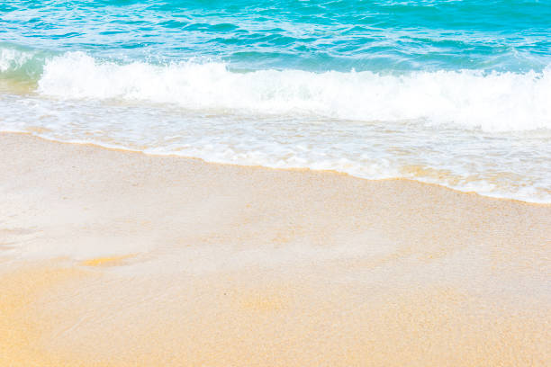 istock Soft wave of ocean on the sandy beach 1034894502