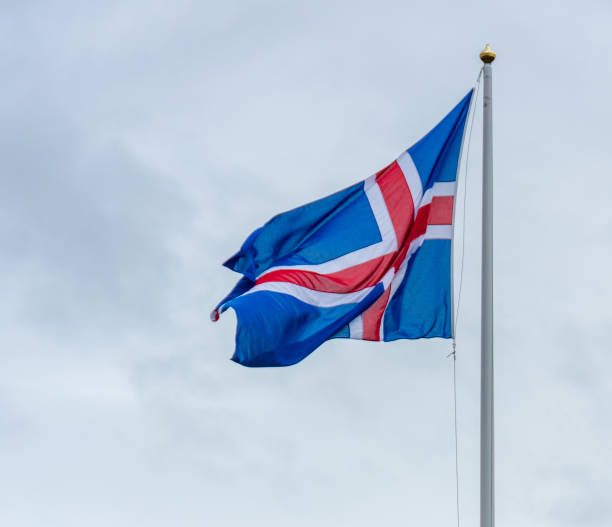 istock Iceland flag hanging proudly 1034901048